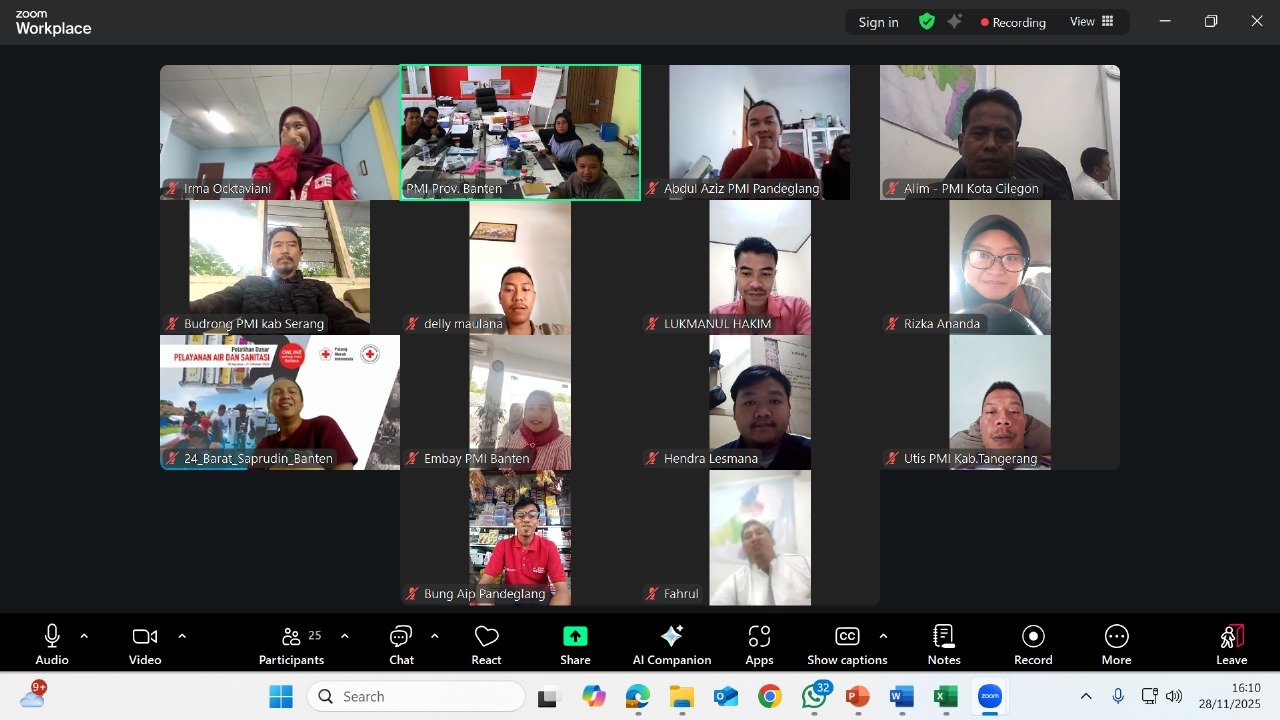 Perkuat Kesiapsiagaan, Posko PMI Se-Banten Di Aktifkan Menghadapi Potensi Bencana Hidrometeorologi