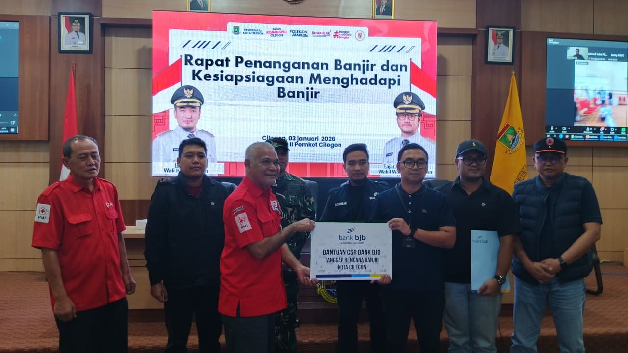 PMI Kota Cilegon Terima Bantuan Peduli Banjir Cilegon dari Berbagai Pihak